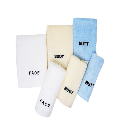 The Complete Washcloth Set – 6 Piece - For Face, Body, and Butt