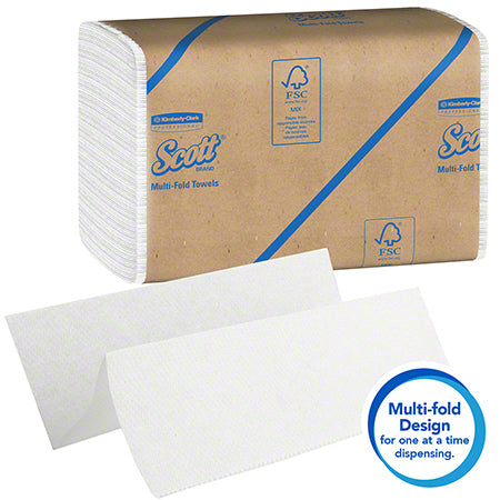 Load image into Gallery viewer, Scott® Essential 100% Recycled Fiber Multi-Fold Towel - 9.2" x 9.4", White
