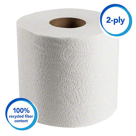 Load image into Gallery viewer, Scott® Essential 100% Recycled Fiber Standard Roll Bathroom Tissue - 4.1" x 4.0"
