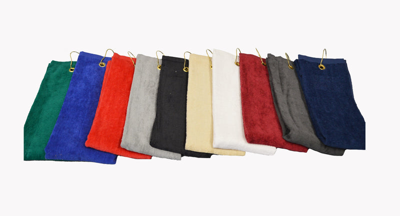 Load image into Gallery viewer, 16x24 -Tri-Fold Golf Towels Velour-Terry 100% Cotton
